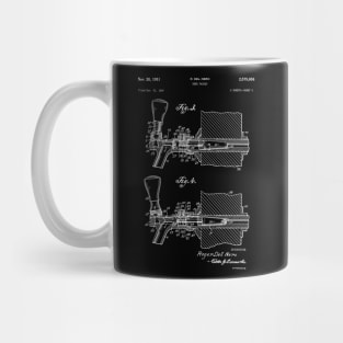 Beer Tap Blueprint for brewers or beer lovers Mug